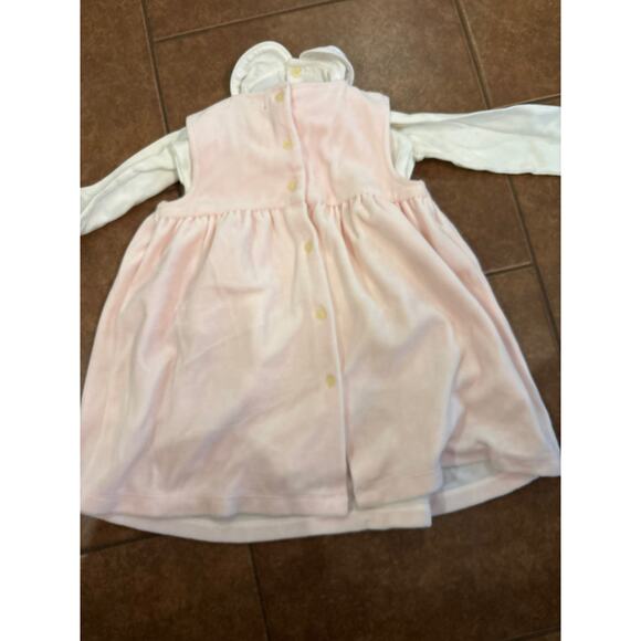 Ralph Lauren baby girls pink smocked velour dress 12-18 months - Picture 5 of 6